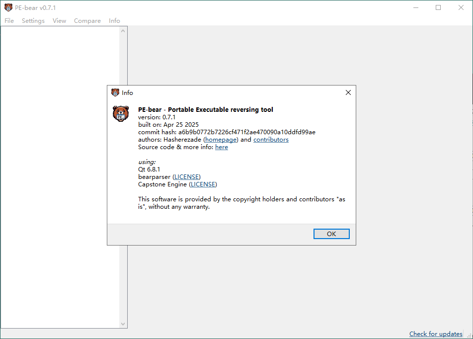 PE-bear文件分析工具v0.7.1绿色版